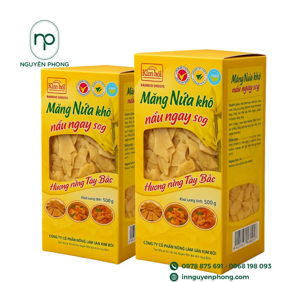 In hộp giấy đựng măng khô đẹp